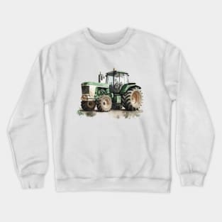 tractor for farmer watercolor Crewneck Sweatshirt